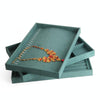 Suede Multifunctional Jewelry Display Tray Necklace Bracelet Bangle Display Case, Style: 12 Grid