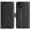 For Alcatel 1B 2022 Dual-side Magnetic Buckle Horizontal Flip Leather Phone Case(Black)