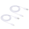 2 PCS HAWEEL 1m High Speed 8 pin to USB Sync and Charging Cable Kit for iPhone, iPad(White)