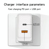 GaN PD48W Type-C PD3.0 + USB3.0 Fast Charger US Plug(White)