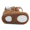 D0772 Cotton Uppers Semi-Rubber Soles Non-Slip Baby Walking Shoes, Size: 12cm(Dark Brown)