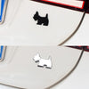 Cute Pet Dog Car Decal Puppy Metal Vehicle Emblem Decorative Stickers(Silver)