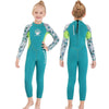 DIVE & SAIL M150556K Shell Pattern Children Diving Suit One-piece Swimsuit Snorkeling Surfing Anti-jellyfish Clothing, Size:S(Green)