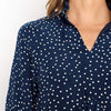 Burst Ruffled Skirt Fashion Dot Dress, Size:M(Navy Blue)