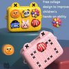 DIY Cute Cartoon Waterproof Kids Messenger Bag(Pink)