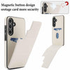 For Samsung Galaxy S24 5G Tri-fold Holder Leather Phone Case with Card Slot(White)