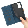 For Samsung Galaxy S20 FE Grid Stitching Leather Phone Case with Lanyard(Blue)