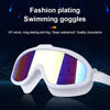 Liquid Silicone Swimming Equipment HD Anti-fog Comfortable Electroplated Swimming Goggles(Black Transparent)