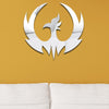 Acrylic Spreading Wings Bird Mirror Stereoscopic Wall Stickers Home Decoration Soft Mirror(Black)