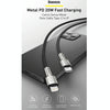 Baseus CATLJK-A02 Cafule Series 20W Type-C / USB-C to 8 Pin PD Metal Charging Data Cable, Length:1m(White)