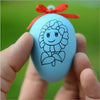 4 PCS Handmade Cartoon Painted Easter Eggs Children Educational Toys, Random Pattern and Color