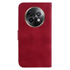 For Realme 13+ Global Seven-shaped Embossed Leather Phone Case(Red)