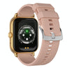 F12 2.02 inch Curved Screen Smart Watch Supports Voice Call/Blood Sugar Detection(Gold + Pink)