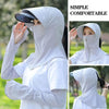 Ice Silk Sun Shade Hat Summer Face Mask Hat Cycling Sun Hat, Size: One Size(Sky Blue)