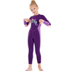 DIVE&SAIL Children Warm Swimsuit One-piece Wetsuit Long Sleeve Cold-proof Snorkeling Surfing Suit, Size: S(Purple)