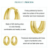 S925 Sterling Silver Electroplated Hoop Earrings