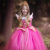 Girls Dress Halloween Cosplay Sleeping Beauty Princess Dresses Christmas Costume Party Children Kids Clothing, Size:120cm(Pink)