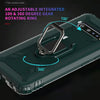 For LG V60 & V60 ThinQ Carbon Fiber Protective Case with 360 Degree Rotating Ring Holder(Green)