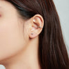 S925 Sterling Silver Colored Zircon Star Women Earrings