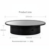 20cmTwo-Way Turntable Display Stand Video Shooting Props Turntable(Black+Black Velvet)
