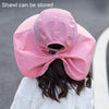 1039 Summer Children Fisherman Hat Large Brim Shawl Sun Hat(Dark Gray)