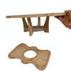 Outdoor Picnic Table Wooden Foldable Wine Rack(Wood Color)