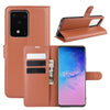 For Galaxy S20 Ultra Litchi Texture Horizontal Flip Protective Case with Holder & Card Slots & Wallet(Brown)
