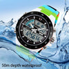 SKMEI 1016 Multifunctional Men Outdoor Sports Camouflage Noctilucent Waterproof Double Digital Watch (Orange)