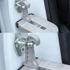 Car Hook Door Foldable Foot Pedal with Safety Hammer(Silver)