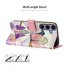 For Samsung Galaxy S25+ / S24+ 5G ENKAY Painted Leather Phone Case with Card Slots  Holder(Butterfly Pattern)