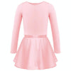 Girls Spring and Summer Long-sleeved Cotton Dance Training Clothing Set, Size:140CM(Purple)