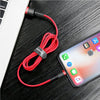 Baseus 1.5A 2m USB to 8 Pin High Density Nylon Weave USB Cable for iPhone, iPad(Red)