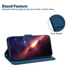 For Realme 13+ Global Geometric Embossed Leather Phone Case(Blue)