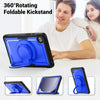 For Samsung Galaxy Tab A9 Honeycomb Hybrid Tablet Case with Handle Holder & Strap(Dark Blue)