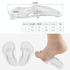 1pair Flat Feet Arch Support Shoe Insoles Adhesive Reusable Arch Cushions, Size: L 40-45(Gel Transparent)