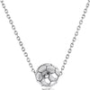 Three-Dimensional Sports Ball Pendant Necklace,Style: Women Football  White