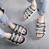 Summer Slippers Dual-purpose Beach Shoes Men Sandals, Size: 42(Gra+White)