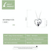 S925 Sterling Silver Heart-shaped Panda Women Nacklace Jewelry