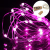 10 PCS LED Wine Bottle Cork Copper Wire String Light IP44 Waterproof Holiday Decoration Lamp, Style:2m 20LEDs(Pink Light)