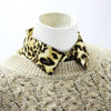 Leopard False Collar Shirt Collar Clothing Accessories, Size:One Size(Brown Yellow Big Leopard Print)
