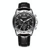 OCHSTIN 6117C Multifunctional Quartz Waterproof Men Leather Watch(Silver+Black)
