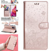 For Samsung Galaxy S20 FE Cat Bee Embossing Pattern Shockproof Horizontal Flip Leather Case with Holder & Card Slots & Wallet(Rose Gold)