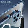 For Huawei P40 Pro Magsafe Case Clear Four-corner Airbag Shockproof PC + TPU Case with Magnetic(Transparent)