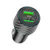 BOROFONE BZ21A Brilliant QC3.0 Dual USB Ports Fast Charging Car Charger(Black)