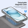 For iPhone 15 Plus DUX DUCIS Lawa Series 2 in 1 Wallet Zipper Detachable MagSafe Phone Case with Lanyard(Grey)