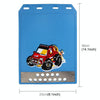 Premium Heavy Duty Molded Splash Front and Rear Mud Flaps Guards, Medium Size, Random Pattern Delivery(Blue)