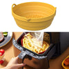 Air Fryer Silicone Baking Tray Folding Cake Baking Tray Baking Pad, Size: 8.5 Inches(Yellow)