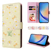 For Samsung Galaxy A35 5G Bronzing Painting RFID Leather Phone Case(Yellow Daisy)