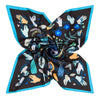 Palm Jungle Eye Pattern Ladies Simulation Silk Small Square Scarf, Size:60 x 60cm(White)