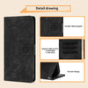 For Samsung Galaxy S22 5G Mandala Embossed Retro Frosted Leather Phone Case(Black)